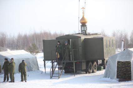 Рязанская область. Походная часовня для военнослужащих 106-й гвардейской Воздушно-десантной Краснознаменной ордена Кутузова дивизии.