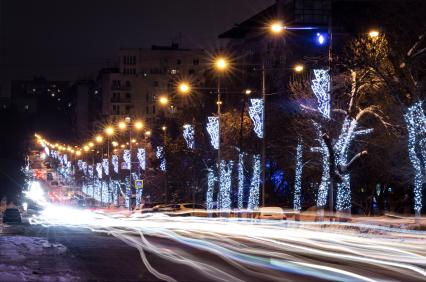 Самара.  Новогоднее оформление улиц.