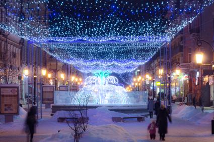 Самара.  Новогоднее оформление улиц.