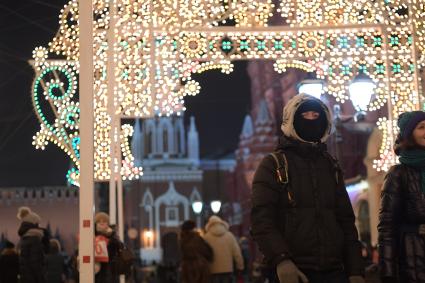 Москва. Новогодняя иллюминация на Красной площади.