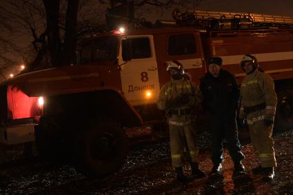 Украина, Донецк. Последствия мощного взрыва в районе транспортной развязки `Мотель`.