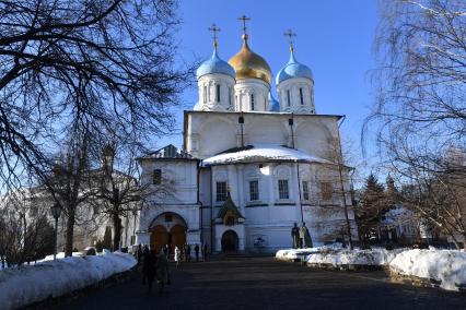 Москва. Вид на Преображенский собор   Новоспасского монастыря.