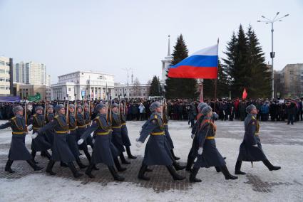 Екатеринбург. Церемония возложения цветов к мемориалу \"Черный тюльпан\", в день 28-й годовщины вывода Советских войск из Афганистана