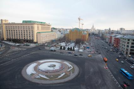 Москва. Вид на Лубянскую площадь и Политехнический музей со смотровой площадки на крыше Центрального Детского Магазина на Лубянке.