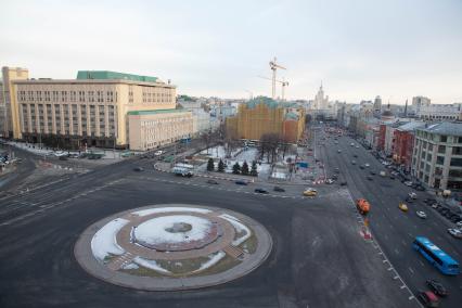 Москва. Вид на Лубянскую площадь и  Политехнический музей    со смотровой площадки на крыше Центрального Детского Магазина на Лубянке.