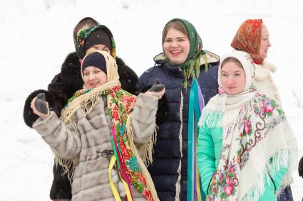 Челябинская область. Народные гуляния, посвященные проводам Широкой Масленицы.