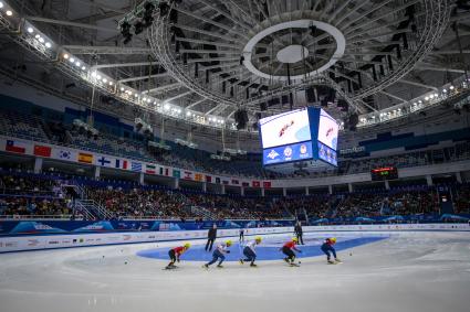 Сочи. Соревнования по шорт-треку на III Всемирных зимних военных играх .