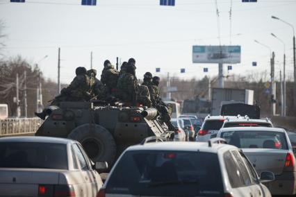 Ставрополь. Спецназ ставропольского управления ФСИН  на  улице города.