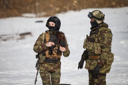 Ставрополь. Бойцы отдела специального назначения ФСИН во время полевых учений.