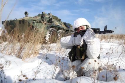 Иркутск. Военнослужащие во время учений.