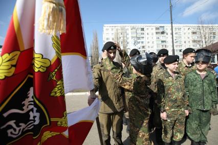 Ставрополь. Ученики кадетской школы имени генерала Ермолова А.П.  провели соревнования по тактическому пейнтболу в честь Дня Росгвардии.