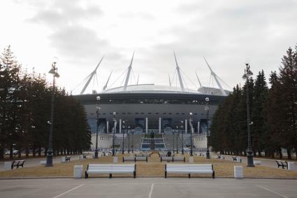 Санкт-Петербург.  Стадион  `Санкт-Петербург Арена`на Крестовском острове.