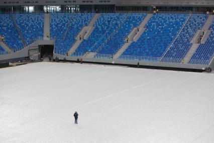 Санкт-Петербург. Трибуны стадиона  `Санкт-Петербург Арена`.