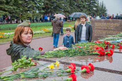 Уфа.  Празднование 72-й годовщины Победы в Великой Отечественной войне.