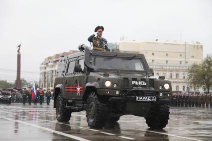 Ставрополь. Военная техника  во время парада, посвященного 72-й годовщине  Победы в Великой Отечественной войне.