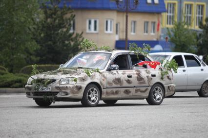 Ставрополь. Во время автопробега в рамках общекраевой акции `Колонна имени Героя Советского Союза Ивана Алексеевича Щипакина `На Берлин!`, посвященной 72-й годовщине Победы в Великой Отечественной войне.