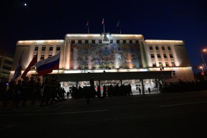 Калининград. Репетиция  военного  парада, посвященного 72-й годовщине Победы в Великой Отечественной войне.