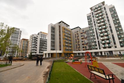 Москва. Дома на улице Бескудниковский бульвар, в которые будут переселять жителей из хрущевок по программе реновации.