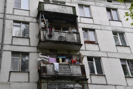 Москва. Жилой пятиэтажный дом  в районе  Бескудниково.