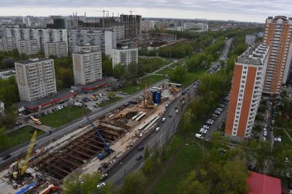 Москва.  Новые дома в районе  Бескудниково,  в которые будут переселять жителей из хрущевок по программе реновации.