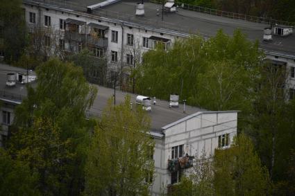 Москва. Жилые пятиэтажные дома в районе  Бескудниково.