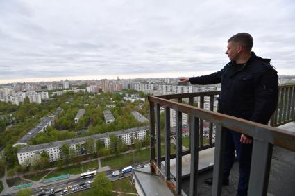 Москва. Вид на жилые пятиэтажные дома в районе  Бескудниково.