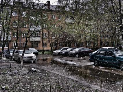 Московская область. Снегопад 08 мая  2017 года.