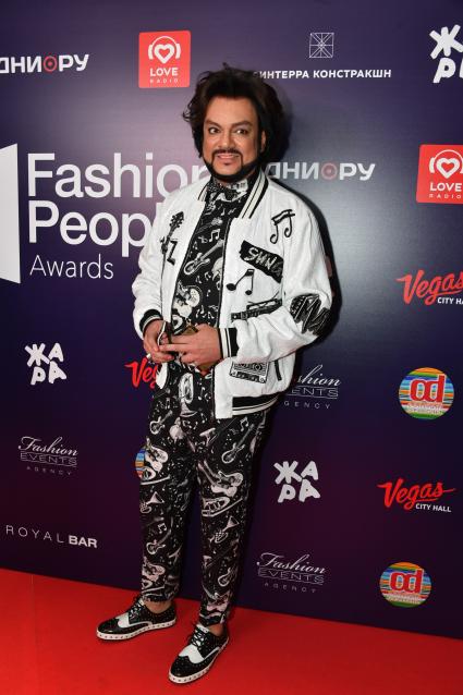 Москва. Певец Филипп Киркоров  на VIII  церемонии вручения премии Fashion People Awards-2017 в Vegas City Hall.