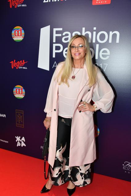 Москва. Певица Наталья Гулькина на VIII церемонии вручения премии Fashion People Awards-2017 в Vegas City Hall.
