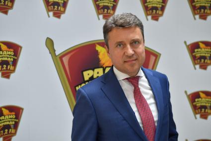Москва. Заместитель председателя Комитета Государственной Думы по безопасности и противодействию коррупции Анатолий Выборный на радиостанции `Комсомольская правда`.