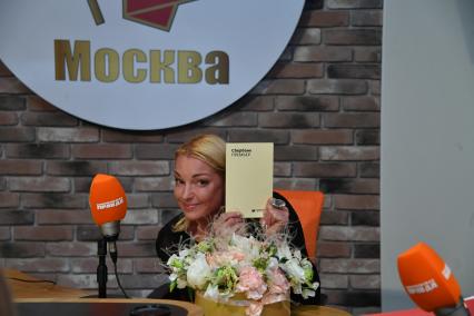 Москва. Балерина Анастасия Волочкова на радио `Комсомольская правда`.