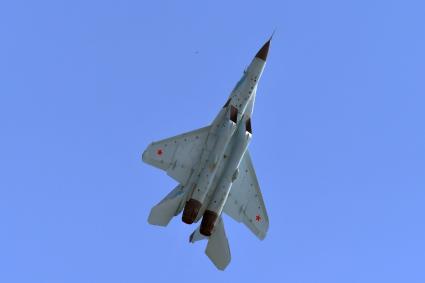 Московская область, Жуковский. Российский многофункциональный истребитель МиГ-35 на XIII Международном авиационно-космическом салоне МАКС-2017.
