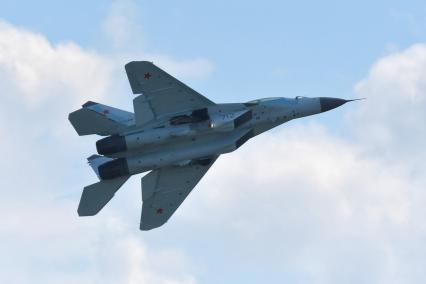 Московская область, Жуковский. Российский многофункциональный истребитель МиГ-35 на XIII Международном авиационно-космическом салоне МАКС-2017.