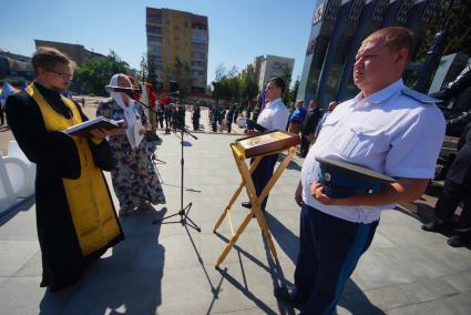 Екатеринбург. Встреча участников комплексного международного комбинированного пробега из Владивостока в Минск, посвященного 90-летию ДОСААФ России