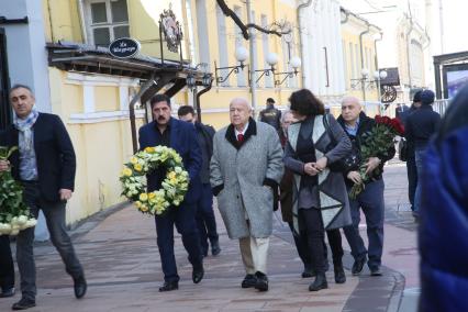 Диск218. Центральный дом литераторов (ЦДЛ). Прощание с поэтом Евгением Евтушенко. 2017. На снимке: президент Российской академии художеств, скульптор, художник Зураб Церетели (в центре)