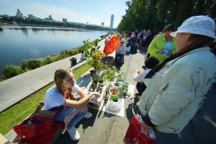 Екатеринбург. Выставка цветов во время празднования 294-й годовщины с дня основания города Екатеринбурга