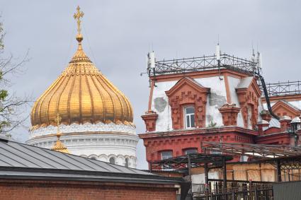 Москва.   Купол Храма Христа Спасителя.