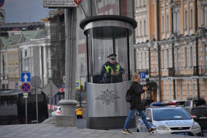Москва. Сотрудник ГБДД .