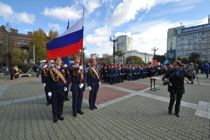 Хабаровск. Торжественная церемония посвящения в кадеты МЧС России.