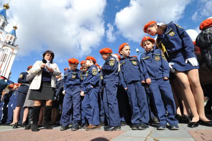 Хабаровск. Торжественная церемония посвящения в кадеты МЧС России.