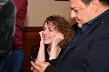 Москва. Актриса Лянка Грыу на гала-ужине Российской Национальной Музыкальной Премии-2017.