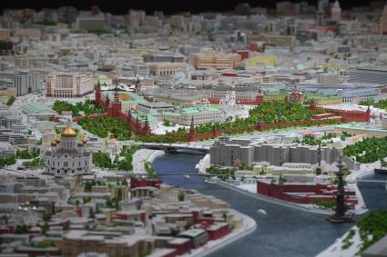 Москва. Архитектурный макет Москвы представлен в павильоне на ВДНХ.