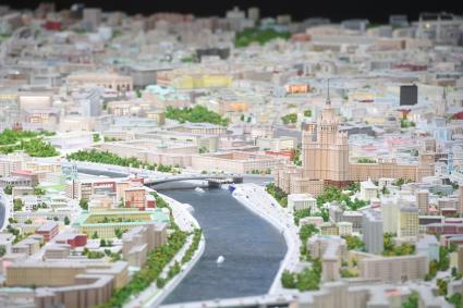 Москва. Архитектурный макет Москвы представлен в павильоне на ВДНХ.