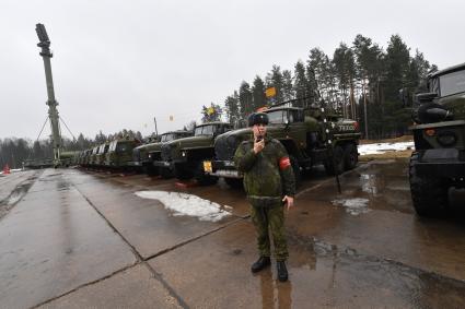 Зеленоград.  Зенитно-ракетный комплекс С-400 `Триумф`на боевом дежурстве .