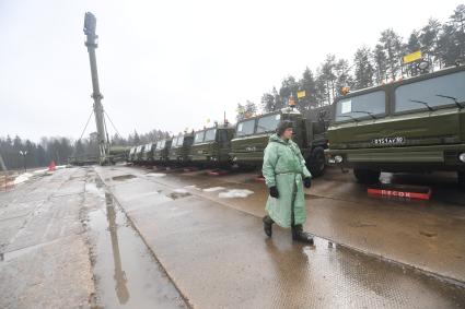 Зеленоград.  Зенитно-ракетный комплекс С-400 `Триумф`на боевом дежурстве .