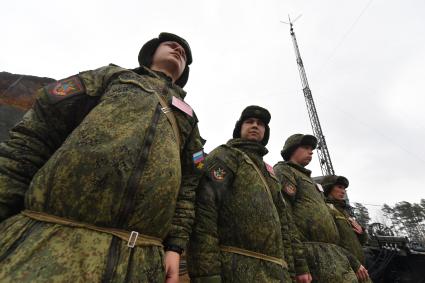 Зеленоград. Военнослужащие ПВО войск Воздушно-космической обороны на боевом дежурстве .