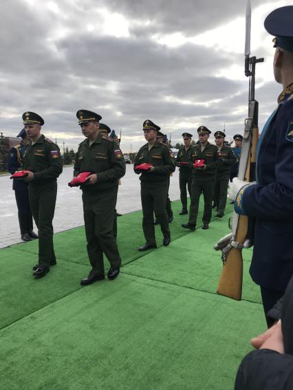 Московская область, Мытищи. Церемония прощания с генерал-лейтенантом Валерием Асаповым, погибшем в Сирии, на Федеральном военном кладбище.