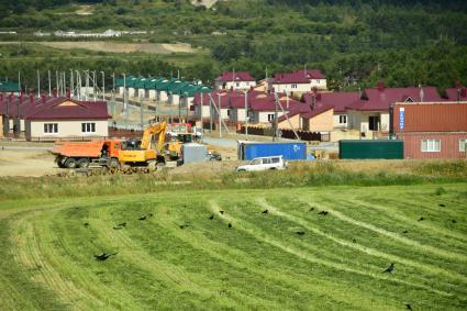 Сахалин . Агрогородок, построенный по по белорусской технологии.