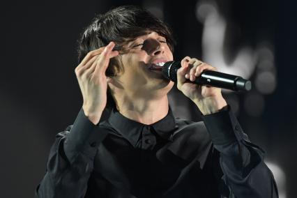 Москва.  Певец Alekseev (Никита Алексеев) на церемонии вручения ежегодной музыкальной премии  `Высшая Лига 2017` в `Крокус Сити Холле`.