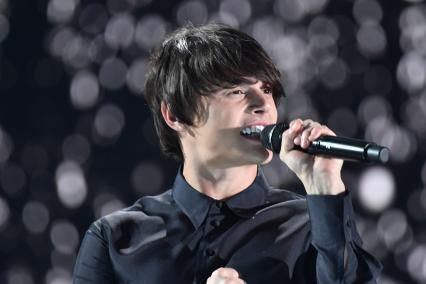 Москва. Певец Alekseev (Никита Алексеев) на церемонии вручения ежегодной музыкальной премии `Высшая Лига 2017` в `Крокус Сити Холле`.